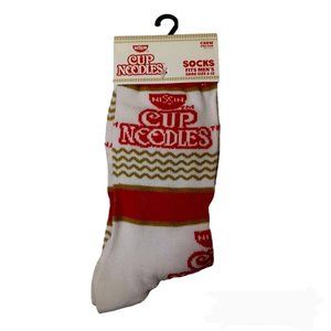 Nissin Cup Noodles Crew Socks NEW Size Mens 6-12 Novelty -1 Pair -Quirky Logo
